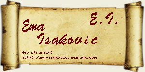Ema Isaković vizit kartica
